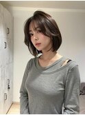 レイヤーカットマッシュショートボブウルフカット韓国◎前髪あり