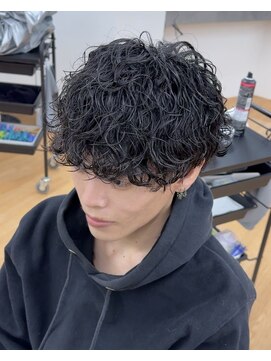 ビカム 名駅(become) 【強めスパイラルパーマ】プードルカットメンズサロン韓国眉毛