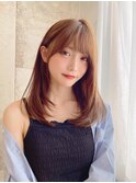 イヤリングカラー 縮毛矯正 韓国風 ダブルカラー 髪質改善5613