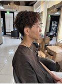 ツイスパセンターパート メンズヘア ツイストスパイラルパーマ