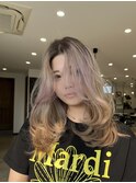 レイヤーカット ハイトーンカラー