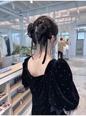 ツインお団子ヘアセット