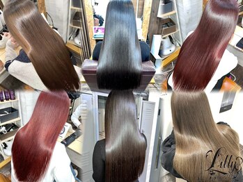 Lilly shibuya 髪質改善 縮毛矯正 酸性ストレート ブリーチ ダブルカラー【リリー】