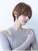 20代30代前下がりショートボブ白髪ぼかしハイライト縮毛矯正