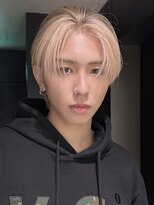 サンクマーケット 渋谷(cinq MARKET) ホワイトブロンドメンズホワイトベージュカラー韓国風メンズヘア