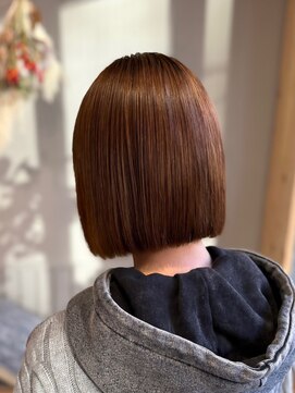 顎下ボブ/縮毛矯正