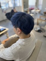 アイディアー スタジオコウベ(i-Dear studio Kobe)&nbsp;Men's　2ブリーチ+コバルトブルー