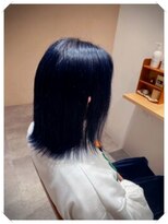 ヘアーズ ボウ トータルビューティー(hair's BEAU total beauty)&nbsp;魅惑のツヤ感★【小顔似合わせ】深みインディゴのハンサムLOB♪