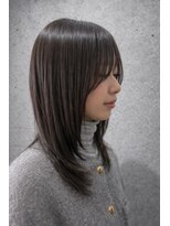 テラ(terra)&nbsp;【20代30代】透明感グレージュ×うる艶ストレートレイヤー