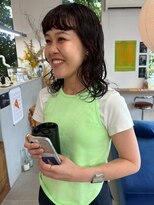 O&nbsp;ふわふわボブ×クセ毛風パーマ小顔スタイルフレンチバング