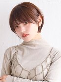 ブリーチなしカラーで艶めく大人小顔ショートボブ30代40代