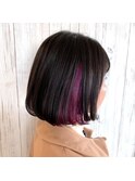 #インナーカラー#インナーピンク#くすみピンク#暖色系カラー#赤