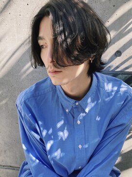 バイフィフス 原宿/表参道(by fifth) センターパートウルフ/ニュアンスパーマ/メンズミディアム