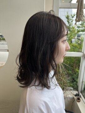 ジップ 緑店(zip) 外ハネミディアム×３０代オシャレセミディ