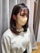 ジェノ(JENO by apish) ショコラアッシュカラーとふんわりカールのレイヤーカット♪