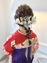 ロアールメイ(LOAOL mei)&nbsp;卒業式／袴／編みおろし／水引　リボン　ドライフラワー