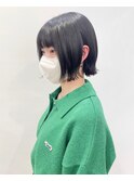 【松戸　石山】外ハネ黒髪ボブ耳掛けミニボブ10代20代