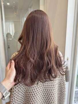 バイオレット 栄店(Violet) ピンクブラウン ラベンダーピンク 透明感 センター分け レイヤー