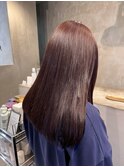ブリーチなしピンクブラウン×美髪形成トリートメント