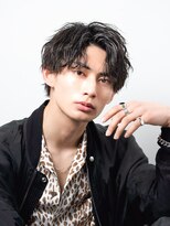 アルファ 新宿(alpha)&nbsp;サーフカール/ 刈り上げセンターパート/ブルーブラック[新宿駅]