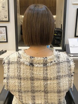 サロン ハナノ(Salon Hanano) ボブルフレイヤー明るめオリーブベージュボブ20代30代前髪あり