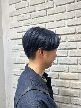 ビランチェ 池袋(bilancia) ブルーブラック/ネイビーカラー/メンズカット