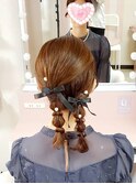 大人ツインポニーテールアレンジ