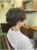 ツーブロック×スパイラルパーマ