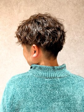 ブロッサム 上尾店(Blossom) 無造作マッシュメンズショート☆ツーブロックアッシュブラウン