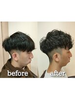 カズ 中津店(KAZU) メンズ 直毛も長持ちするスパイラルパーマ 茨木市