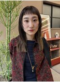 ハイライトショコラベージュ◎ブリーチなしレイヤーミディ