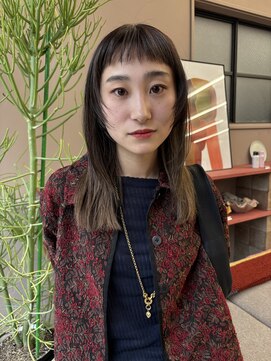 フェンヘアーアイス 中目黒(Fen.hair ici) ハイライトショコラベージュ◎ブリーチなしレイヤーミディ