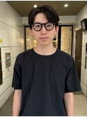 men's/秋大人メンズカジュアル刈り上げセンターパートニュアンス