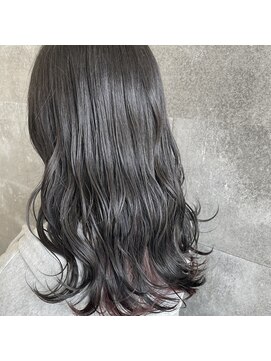 【艶髪】インナーラベンダーグレージュカラー