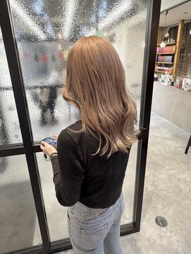 ダブルカラーミルクティーベージュ本厚木