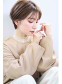 大人小顔ショート耳かけ丸みくびれ30代40代50代
