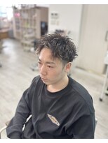 エルフ(elf)&nbsp;メンズショート/ツイスパパーマ/ハイライト/メッシュ