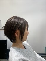 お~るうぇいず(always) 大人美人ショートボブ耳掛け透明感グレージュ小顔ショート
