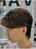 ナチュラルフェザーパーマセンターパート