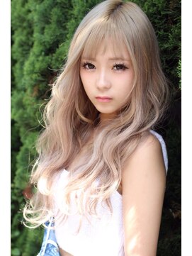 クーエフー(coo et fuu) ハイトーンのロングスタイル♪　透け感　ブリーチ　10代20代