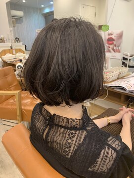 ディーカラー D-COLOR 内巻きボブ×ニュアンスパーマ