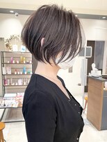 《30代40代》白髪ぼかしハイライト×前下がりボブ【イケダ】