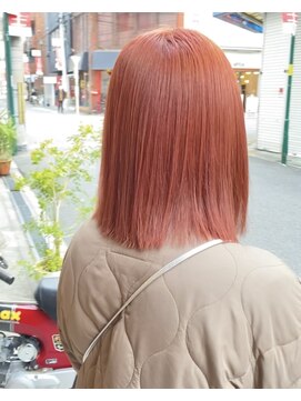 ソウコ(souko) コーラルピンク　ミディアムボブ　ベビーピンク　ピラミンゴ