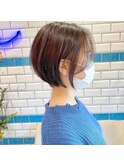 似合わせカットアースカラーくびれヘア丸みショート