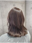 ゆる巻き　ミディ　ラベンダーアッシュ　おおたかの森