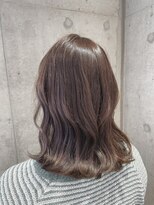 リビンバイアフロート(Livin by afloat)&nbsp;ゆる巻き　ミディ　ラベンダーアッシュ　おおたかの森