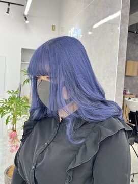 リル 溝の口(LiL) ブルーラベンダー/溝の口/ブリーチ/ダブルカラー/レイヤーカット