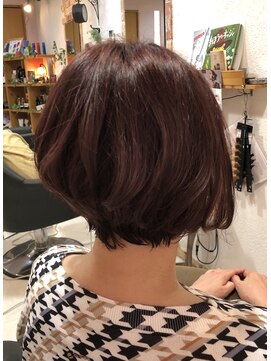 ドゥ スタイル 三国ヶ丘店(Duex Style) 白髪ぼかし×サンセットアッシュ×メリハリ小顔ボブ