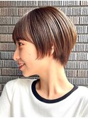 30代40代50代　大人女性/前髪ありショートボブ/ショートヘア
