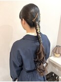 スタイリッシュ艶々ローポニー☆和装ヘア